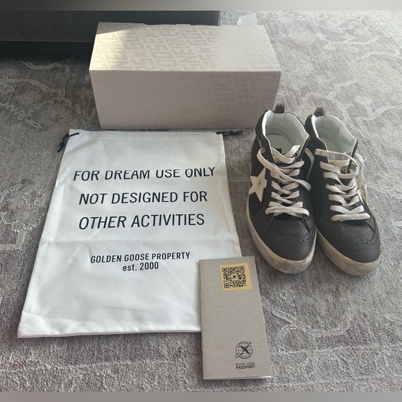 NEW GOLDEN GOOSE Midstar Mixed Leather Leopard Mid-Top Sneakers $645 SIZE 39 US9 - Picture 9 of 16